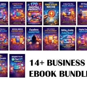 Business Ebook Bundle  Digital Marketing, Passive Income, Social Media, ChatGPT, Etsy & Online Business Guides